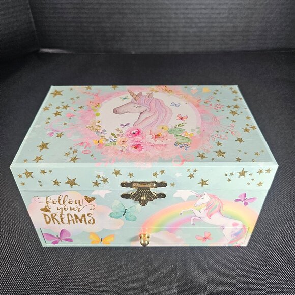 Memory Building Company Unicorn Musical Jewelry Box "Somewhere Over The Rainbow" - Picture 1 of 11